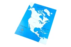 Kontrolní mapa - Severní Amerika Nová - s popisky