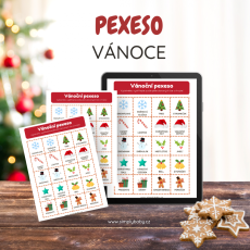 Pexeso - Vánoce - česko-anglické