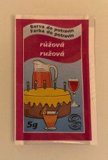 Růžové práškové potravinářské barvivo, 5 g