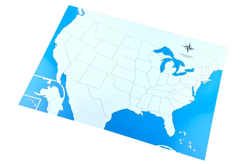 Kontrolní mapa - USA Nová - bez popisků