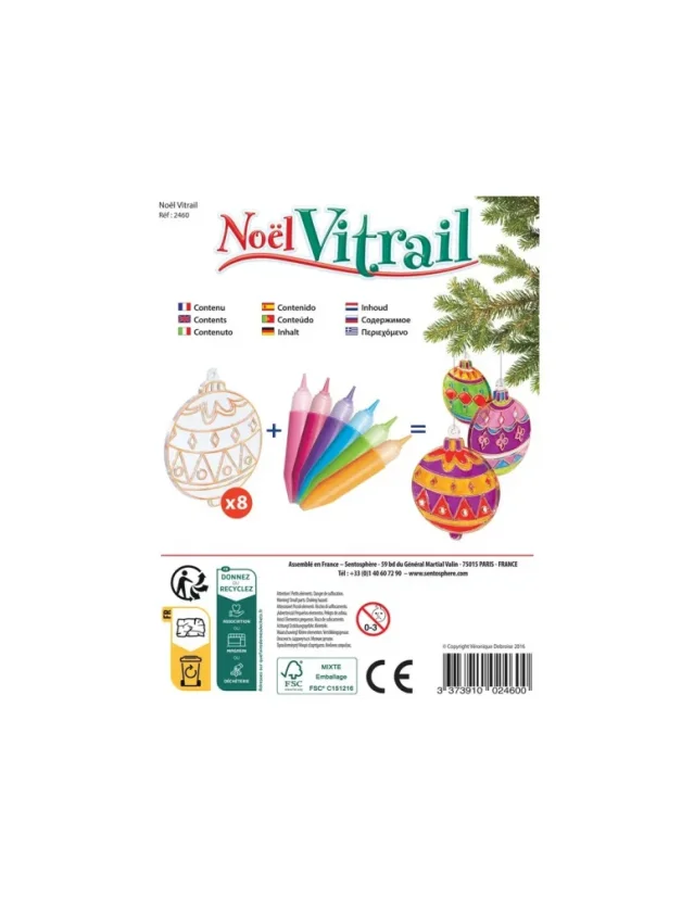 Vánoční vitrážové ozdoby