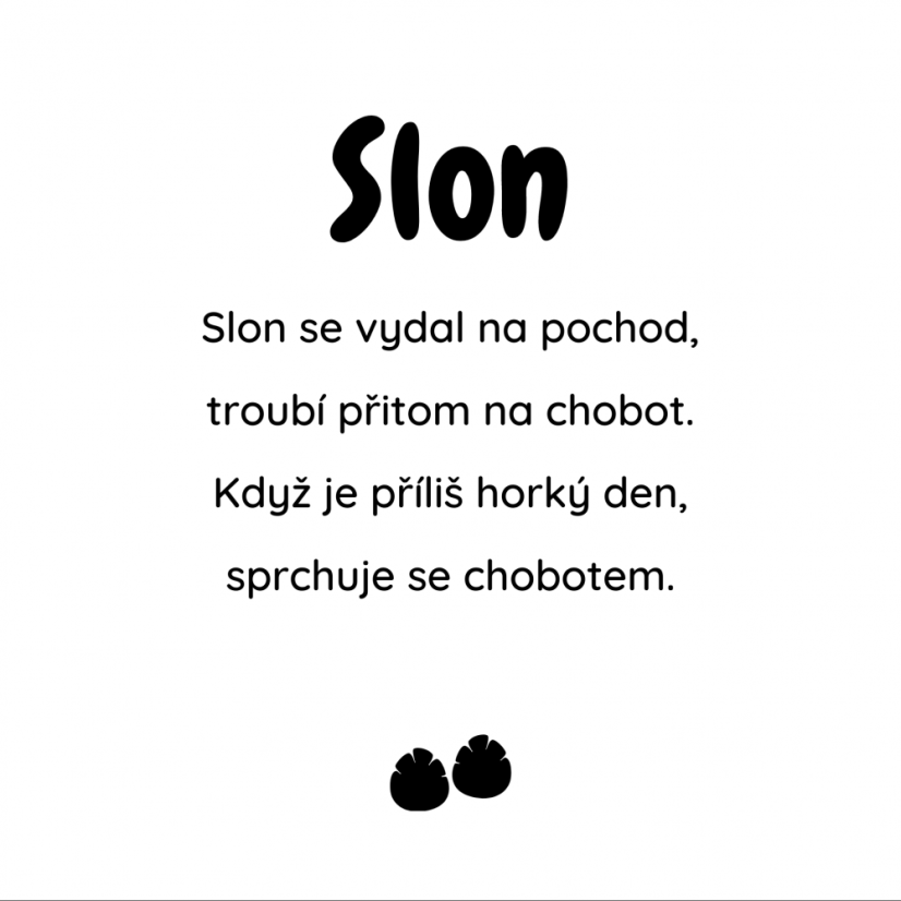 Kontrastní kartičky s říkankami