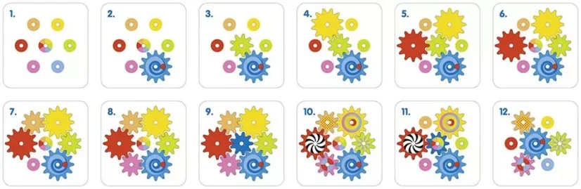 Roztoč mě - hra s ozubenými kolečky, 8 dílů