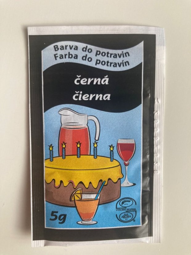 Černé práškové potravinářské barvivo, 5 g