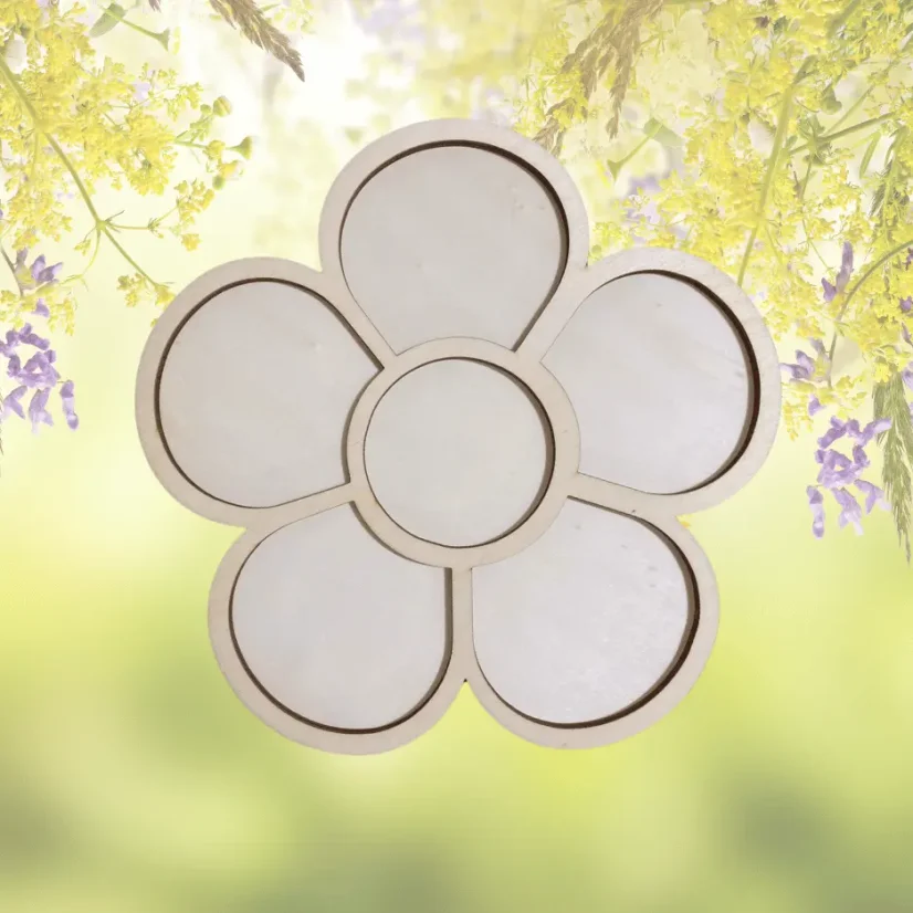 Kytička - dřevěný tác