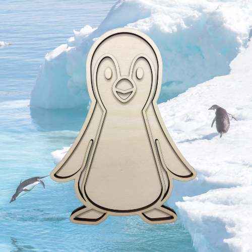 Tučňák - dřevěný tác