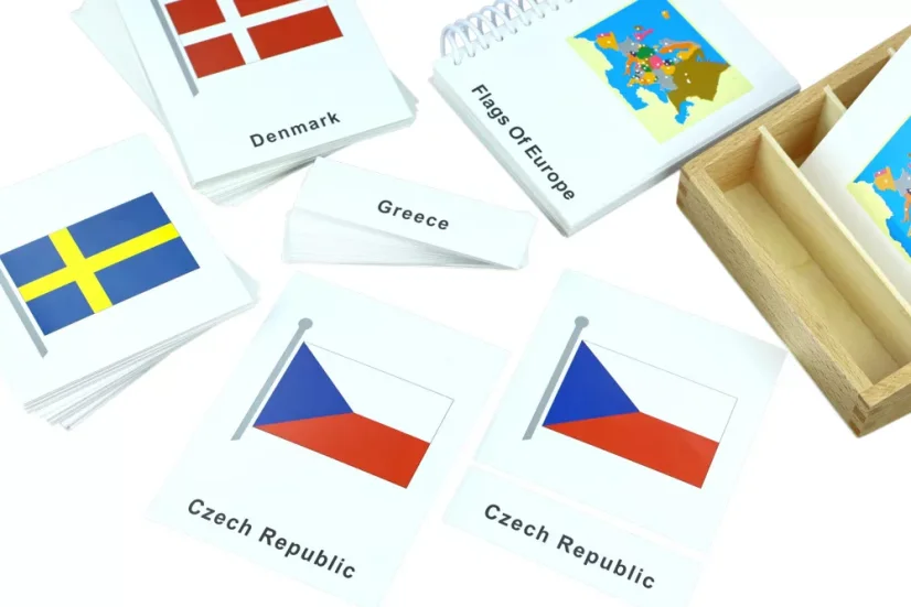 Vlajky Evropy - třísložkové karty