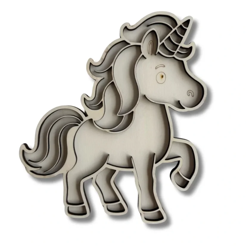 Jednorožec - dřevěný tác