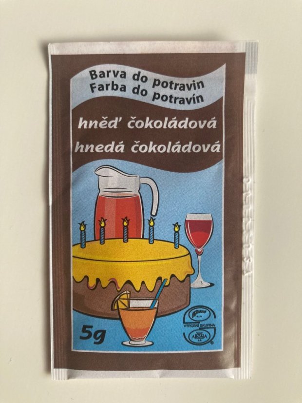 Hnědé práškové potravinářské barvivo, 5 g