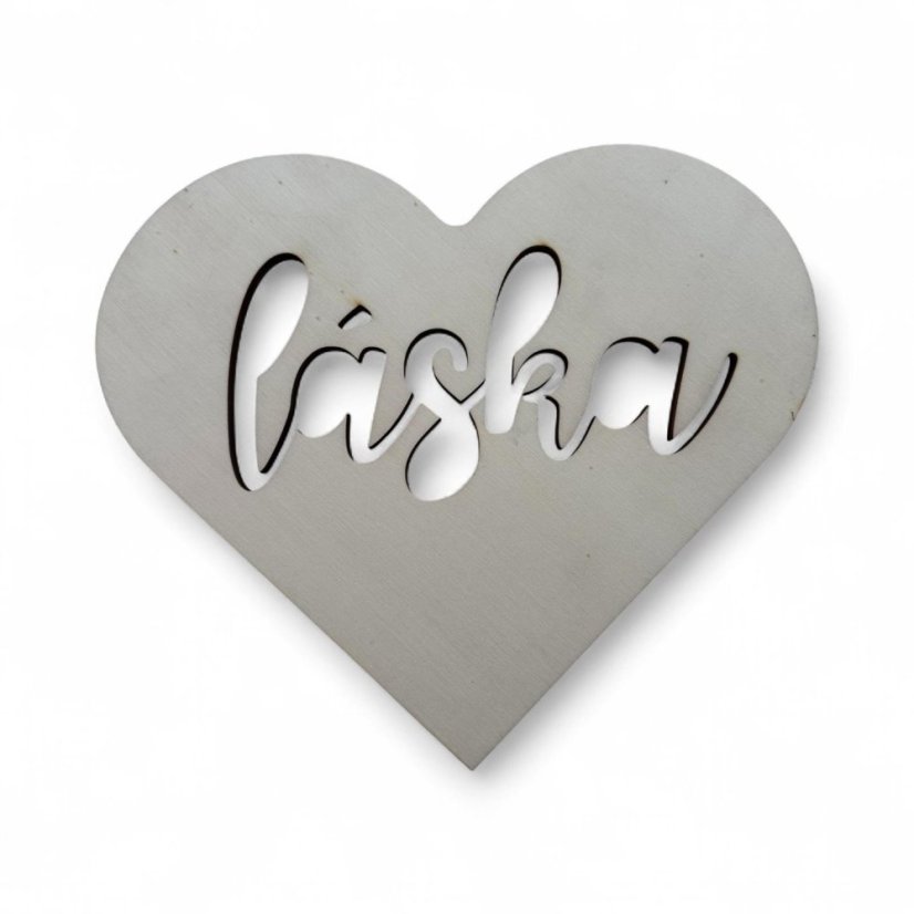 Odřezek z tácku láska - srdíčko k dotvoření