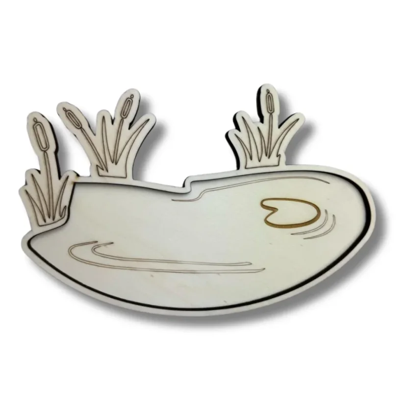 Rybník - dřevěný tác