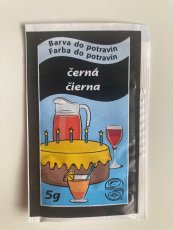 Černé práškové potravinářské barvivo, 5 g