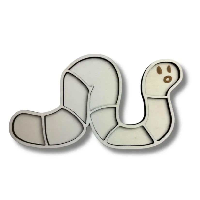 Žížala - dřevěný tác