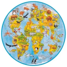 Kulaté puzzle svět - zvířata