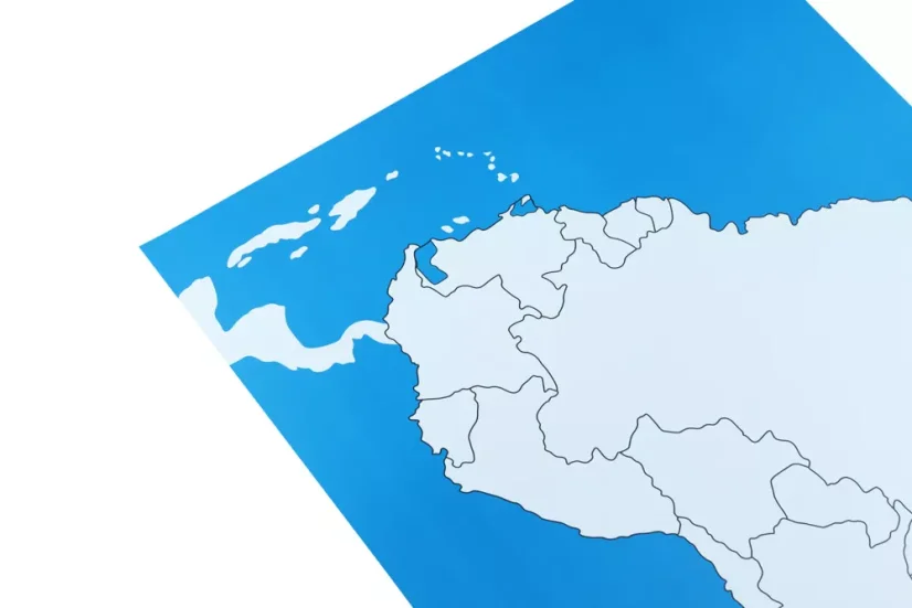 Kontrolní mapa - Jižní Amerika Nová - bez popisků