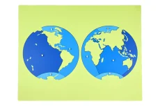 Puzzle - mapa oceánů - bez rámečku