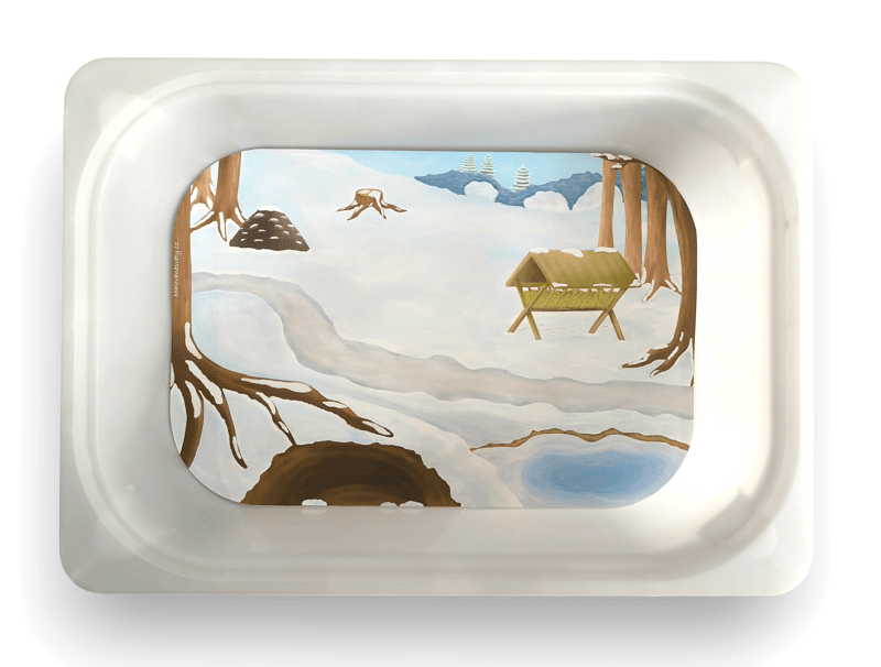 Zimní les - voděodolná podložka do Trofast boxu