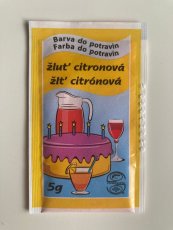 Žluté práškové potravinářské barvivo, 5 g