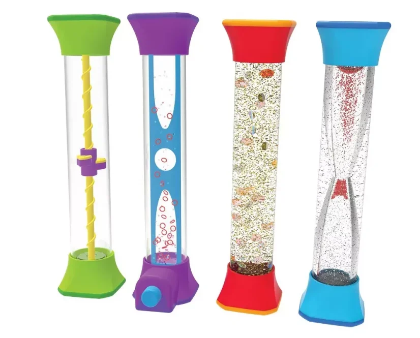 Learning Resources Sada - Senzorické tuby Fidget, 4 ks