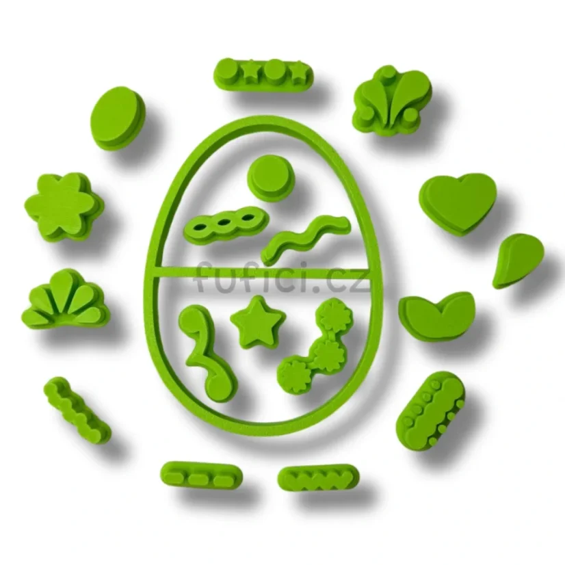 Kraslice - razítko a obtiskávátka (19ks)