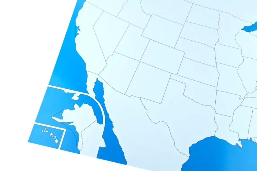 Kontrolní mapa - USA Nová - bez popisků