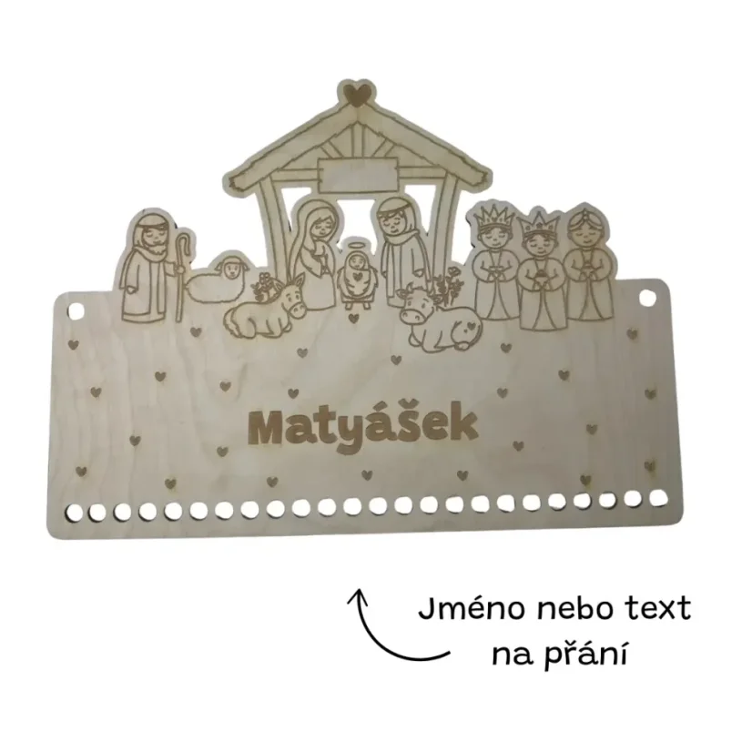 Personalizovaný adventní kalendář - Betlém