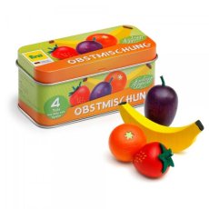 Směs ovoce v plechové dóze