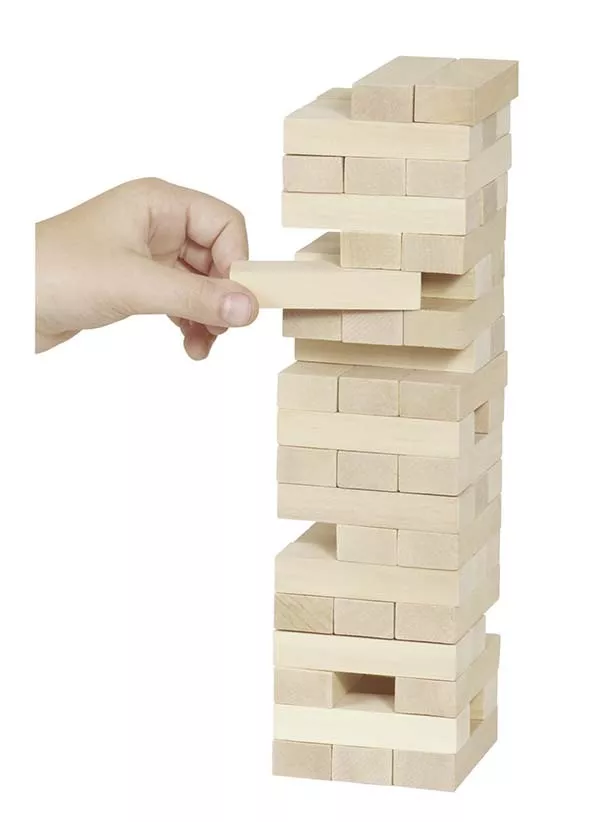 Zábavná hra – Dřevěná věž Jenga natur