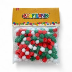 Vánoční mini bambulky 120ks