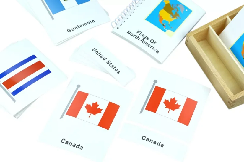 Vlajky Severní Ameriky - třísložkové karty