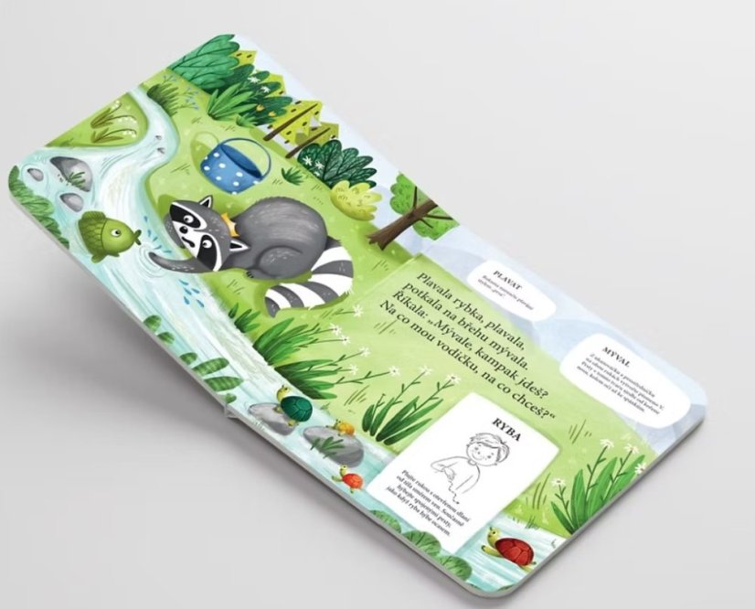 Kniha Mýval a rybka - znakování s miminky