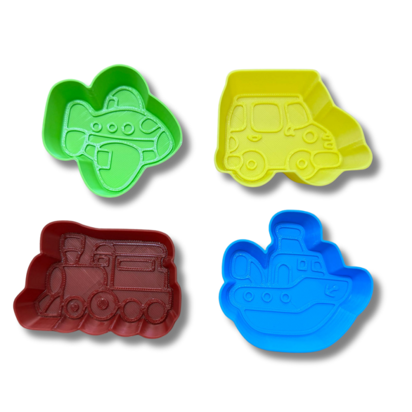 Bábovičky - Dopravní prostředky (4ks)