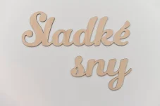 Dřevěný nápis - Sladké sny