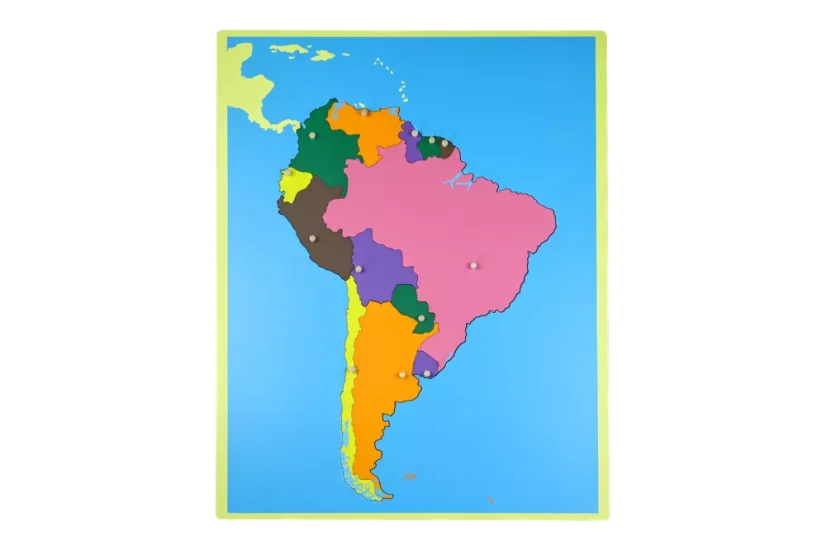 Puzzle - mapa Jižní Amerika - bez rámečku