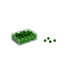 100 ks zelených korálků
