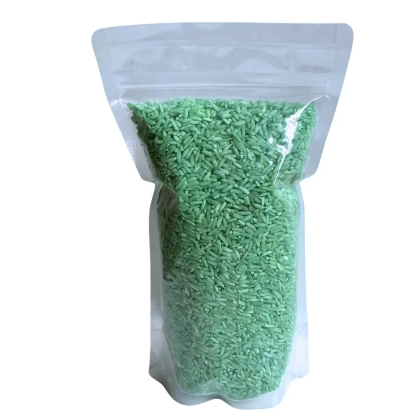 Barevná senzorická rýže - zelená