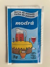 Modré práškové potravinářské barvivo, 5 g