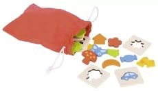 Hmatová hra - poznej tvar v rámečku