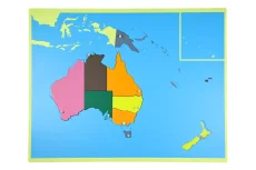 Puzzle - mapa Australie - bez rámečku