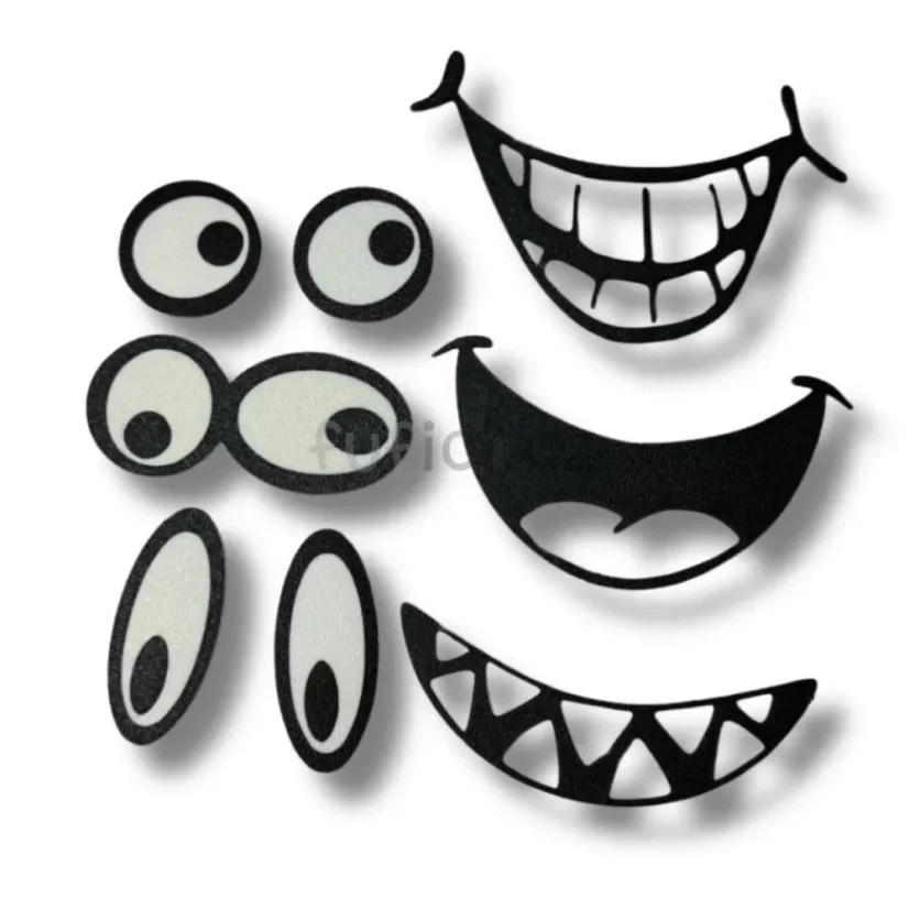 Růžová příšerka - 3D tištěný tác + sada očí a pusinek