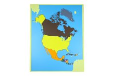 Puzzle - mapa Severní Amerika - bez rámečku
