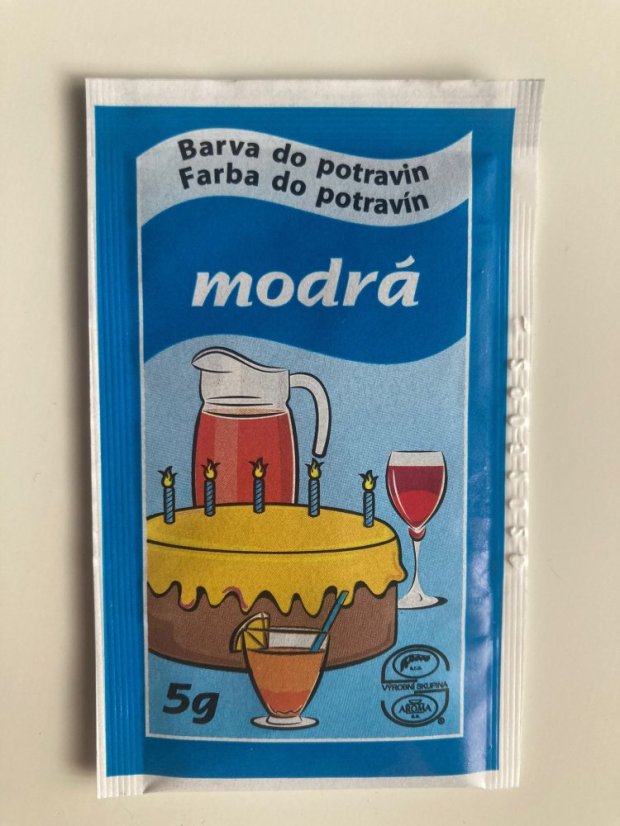 Modré práškové potravinářské barvivo, 5 g