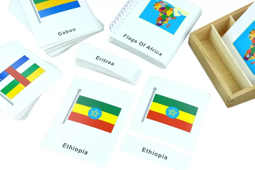 Vlajky Afriky - třísložkové karty