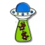 UFO - 3D tištěný tác + 2 kravičky