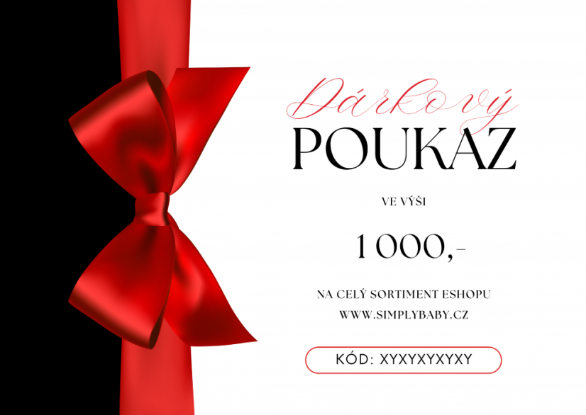 Dárkový poukaz v hodnotě 1000,- - Varianta: Elektronický