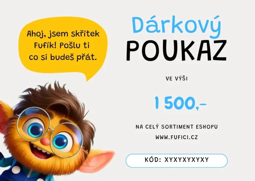 Dárkový poukaz v hodnotě 1500,-