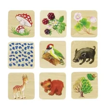 Dřevěné pexeso - les, 32 díly