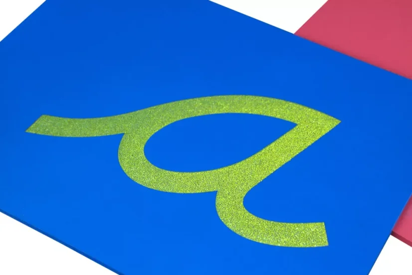 Hmatová písmena (psací písmo - malé - americká norma)