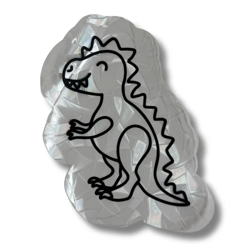 🌈 Duhová samolepka na okno - Dinosaurus